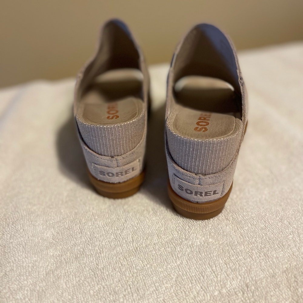 Sorel Women's Beige Open-Toe Wedges Size 8.5 - Picture 3 of 5